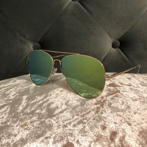 New Gold Aviators with hint of green